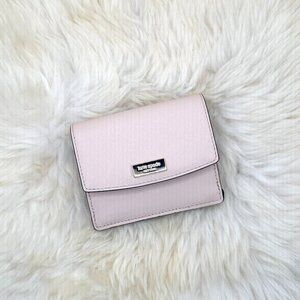 kate spade light pink card case with flap and ID window